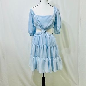 Altar"d State Powder Blue Attached Crop Dress size large w3281200